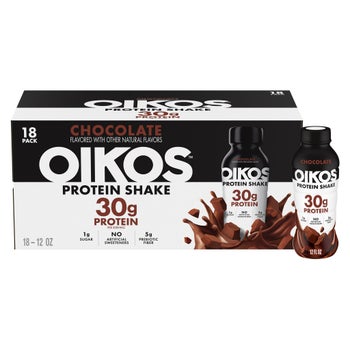 Oikos 30g chocolate protein shake 18-pack