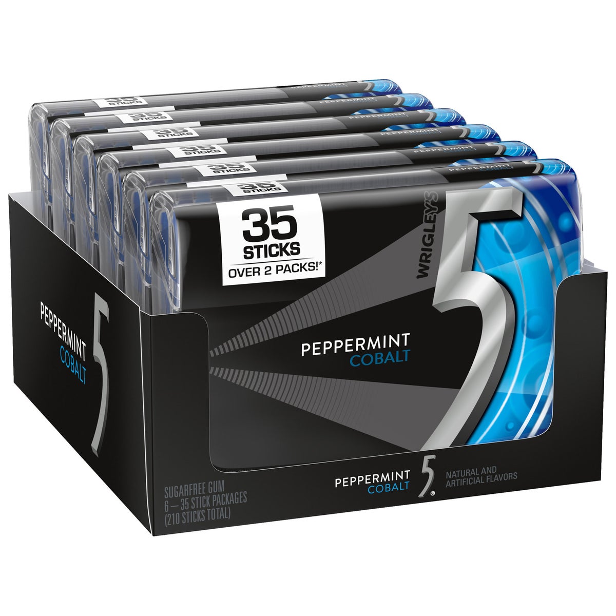 Wrigley's 5 Gum Peppermint Cobalt sugar free mega pack