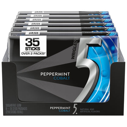 5 Gum sugar free peppermint chewing gum 6-count pack