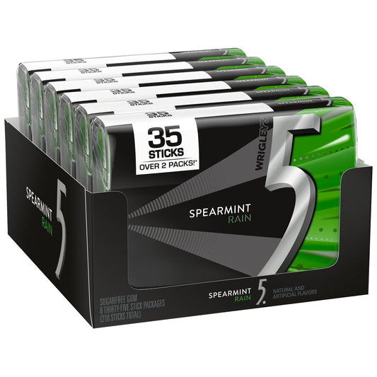 Wrigley's 5 Gum Spearmint Rain sugar free mega pack