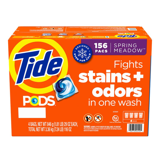 Tide Spring Meadow laundry pods 156 count box