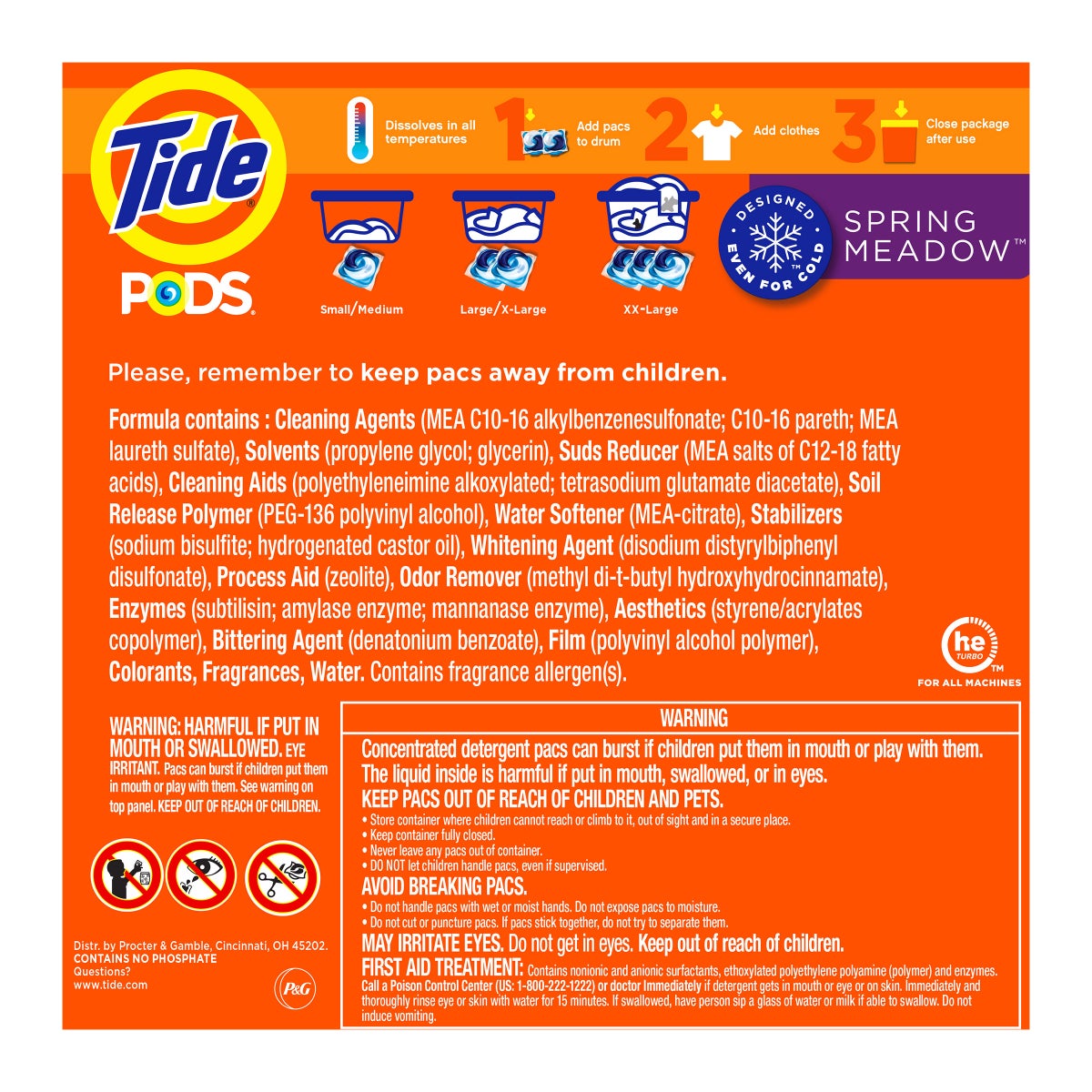 HE compatible Tide laundry pods value box