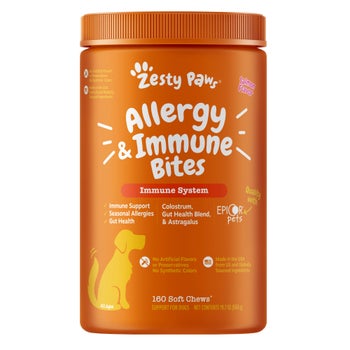 Zesty Paws salmon allergy and immune chews for dogs 160 count