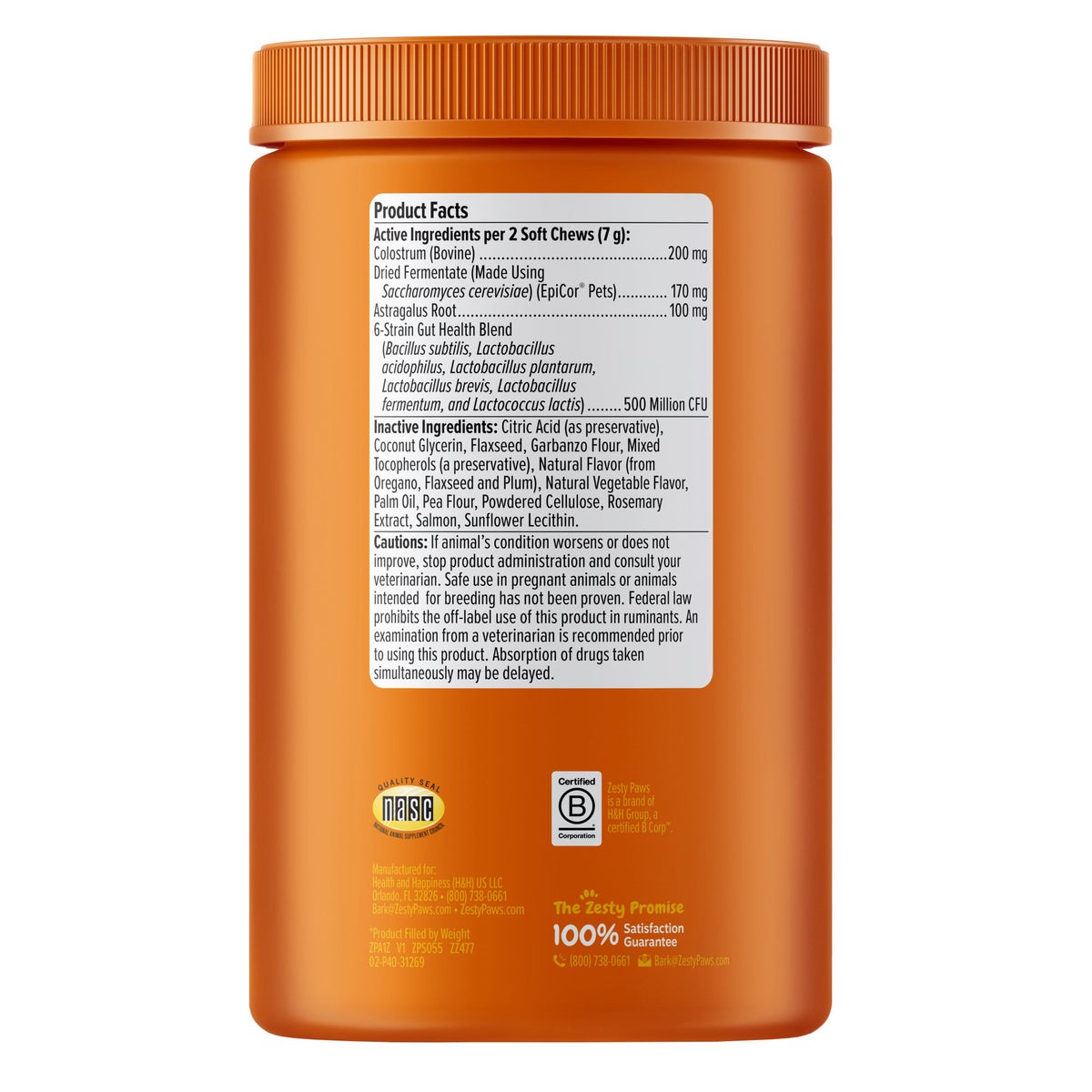160-count Zesty Paws dog supplement chews