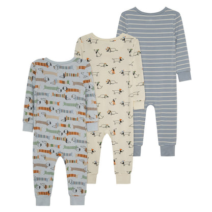 Little Me snug fit baby sleepers three-pack