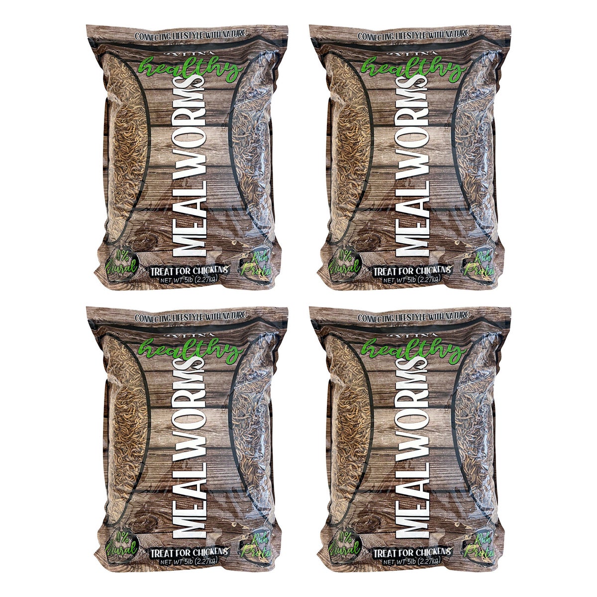 Zylina healthy mealworms 4-pack 5 lb bags