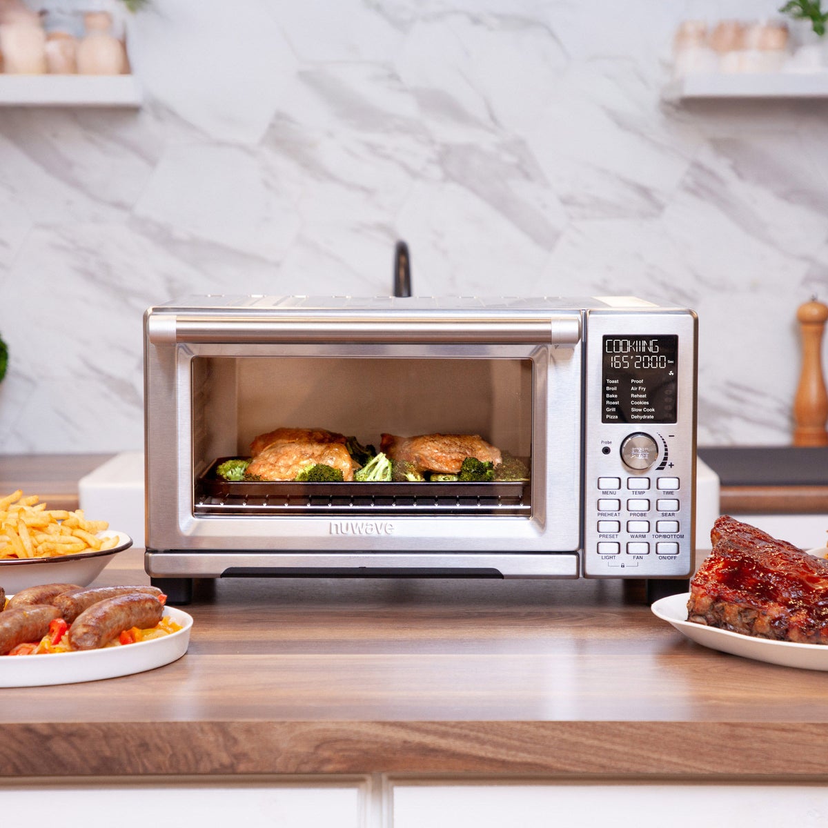 NuWave Pro XL air fryer oven with grill plate
