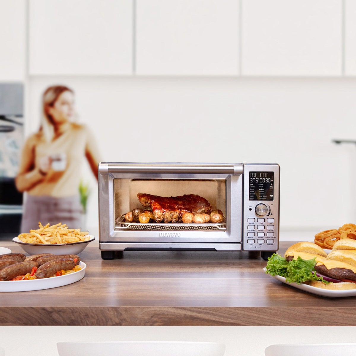 NuWave air fryer oven with reversible grill griddle