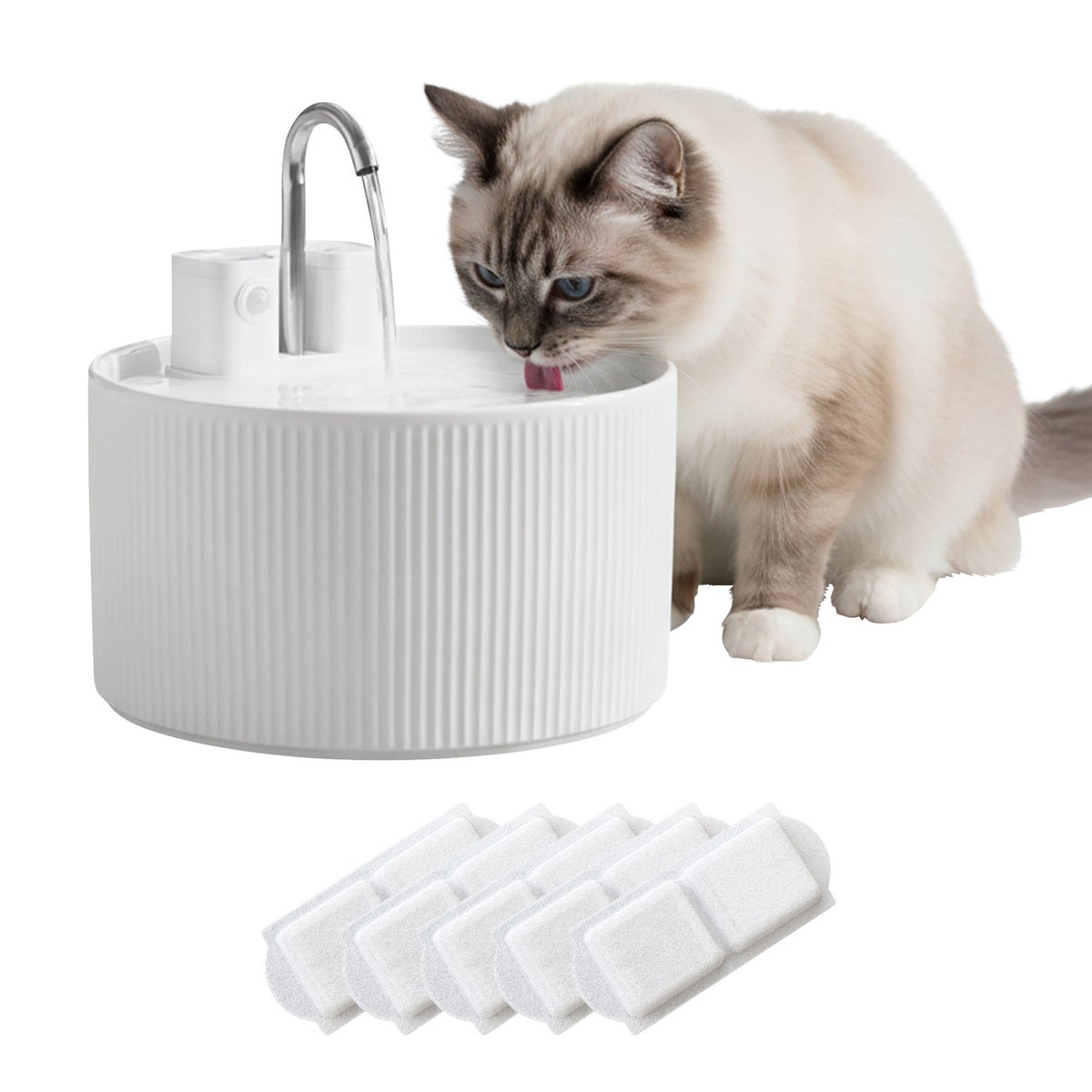 PawsPik cordless ceramic pet water fountain