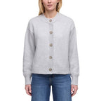 Navy Banana Republic cardigan with faux horn buttons