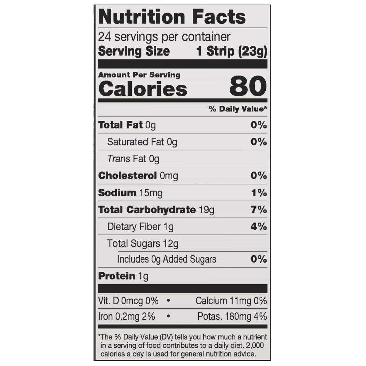 Single-ingredient mango fruit jerky snack strips