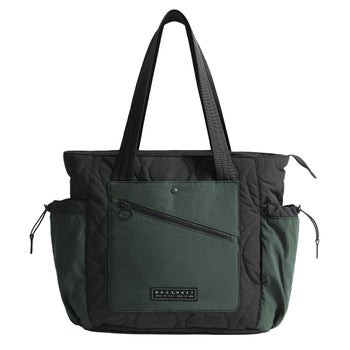 Tan quilted 23L daily tote travel bag