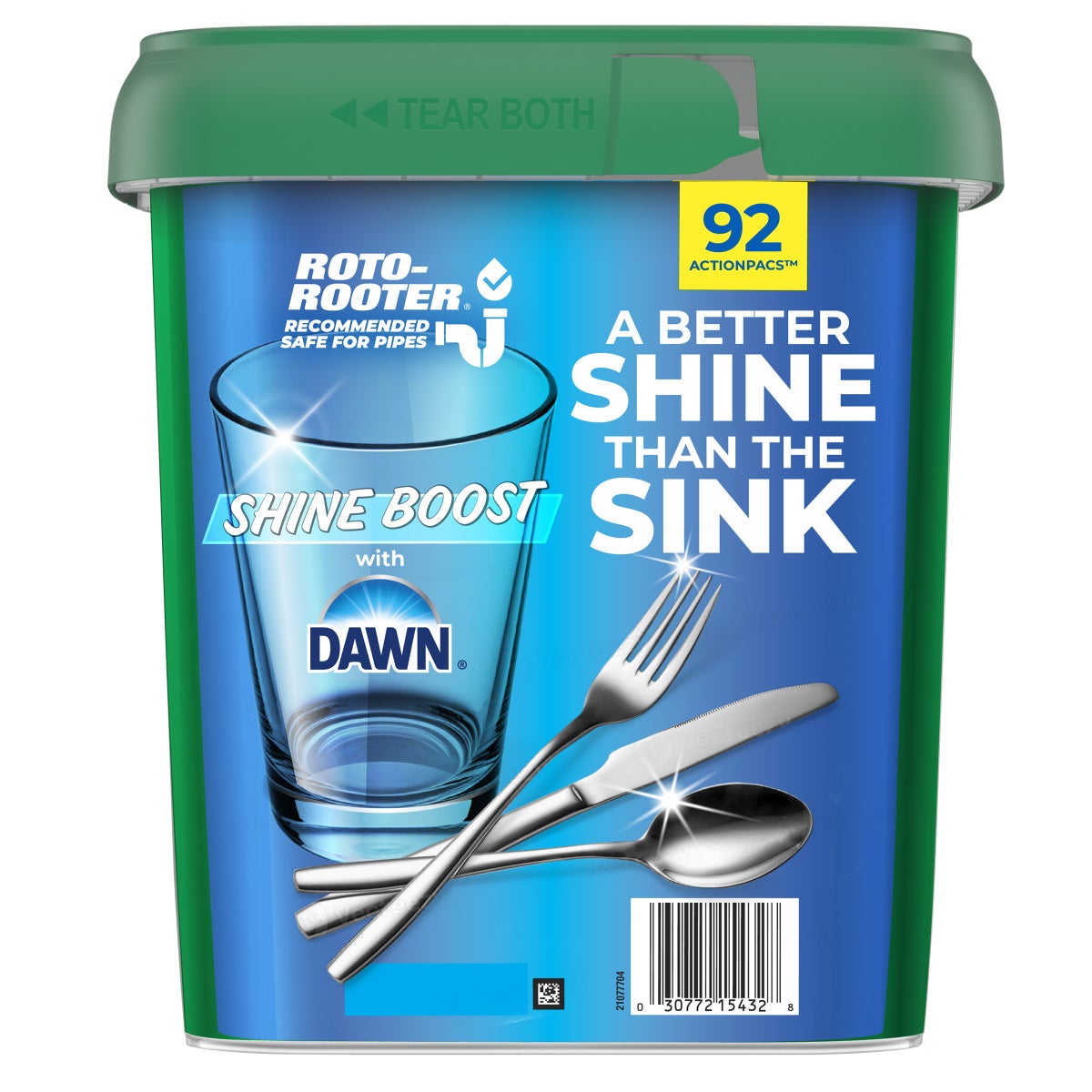 Fresh Cascade Complete dishwasher detergent pacs with Shine Boost