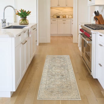 Nourison Argon Glow polyester runner rug with fringe