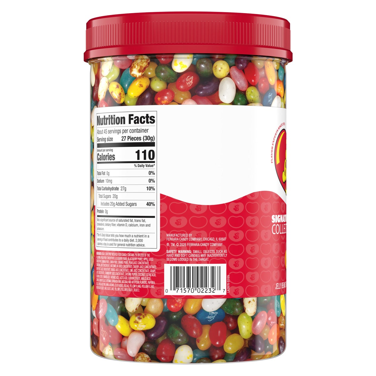 Jelly Belly 30 flavor assortment in resealable jar
