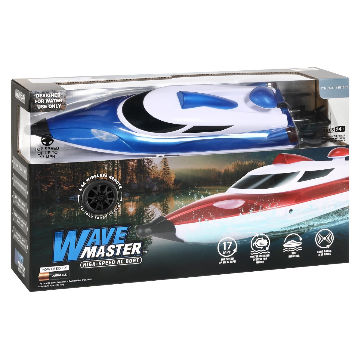 Amax Wave Master high speed RC boat in red