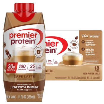 Premier Cafe Latte protein shake 18-pack bottles
