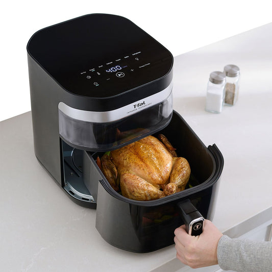 T-fal air fryer with glass top and dual heating
