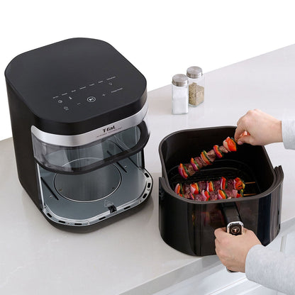 T-fal dual window air fryer side angle