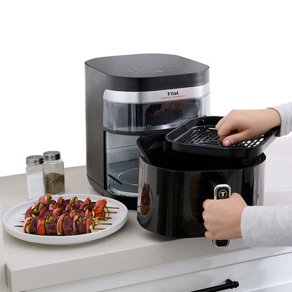 T-fal air fryer full metal interior detail