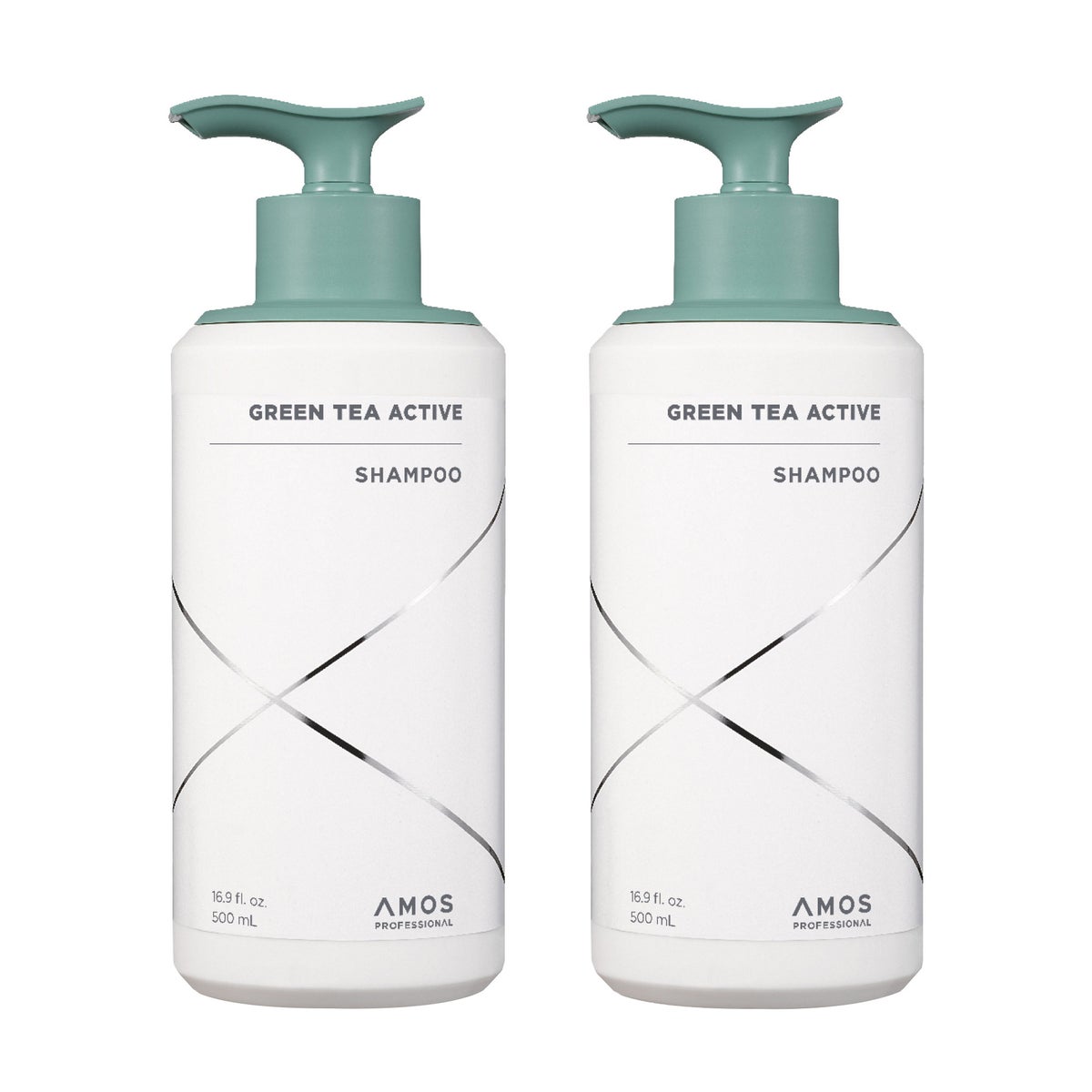 Amos Professional Active Green Tea Shampoo 2-pack