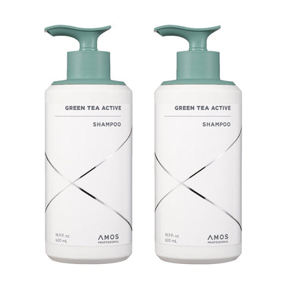 Amos Professional Active Green Tea Shampoo 2-pack