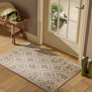 Rifle Paper Co. x Loloi Figaro cream area rug