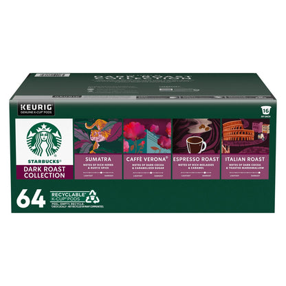 Starbucks dark roast variety pack 64-count K-Cup pods