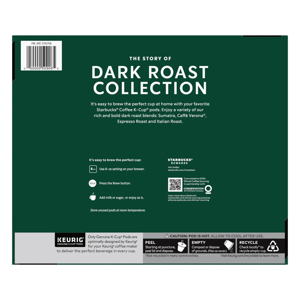 Single-Origin Sumatra dark roast K-Cup pods