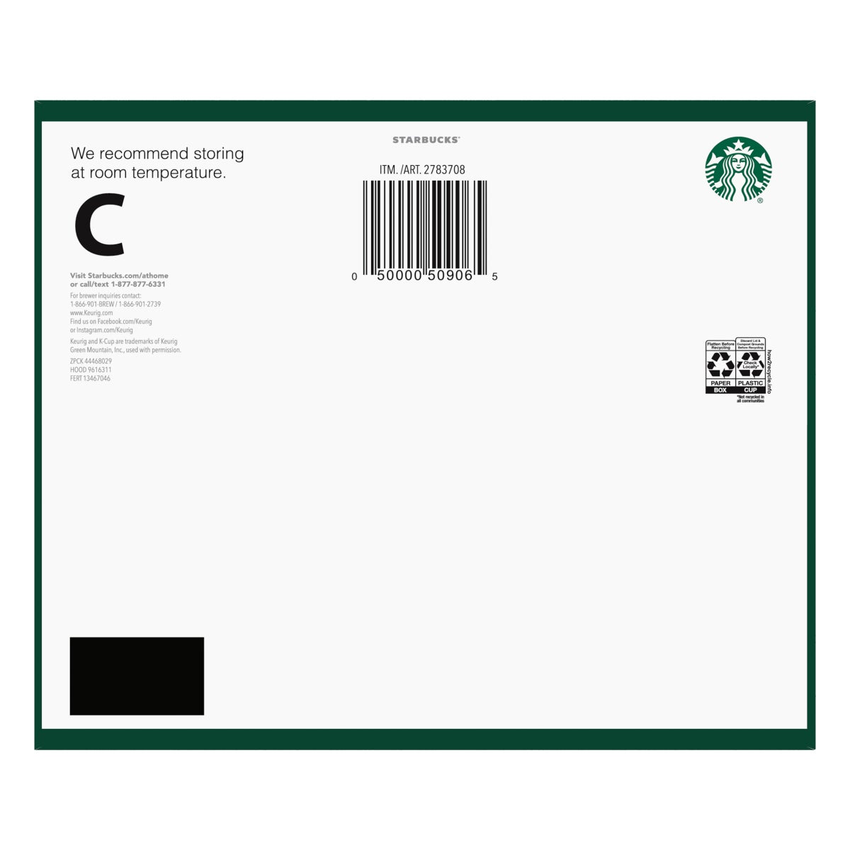 Espresso dark roast Starbucks K-Cup pods