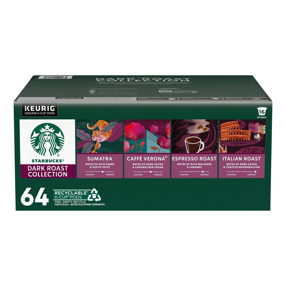 Italian dark roast Starbucks K-Cup variety pack