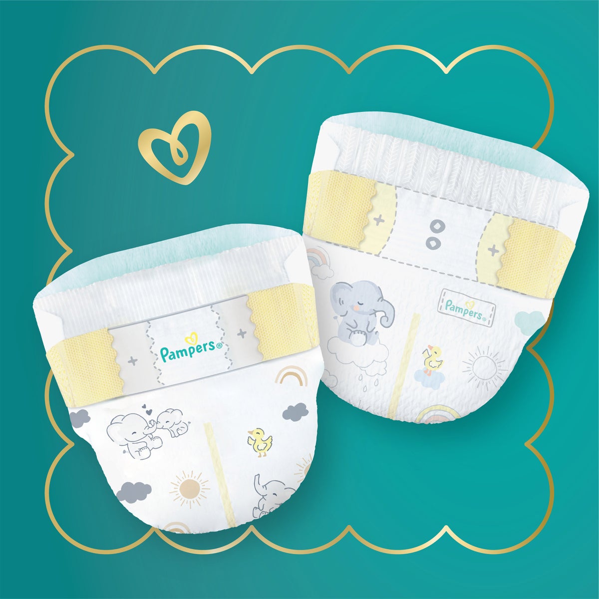 Pampers diapers with up to 12 hours protection