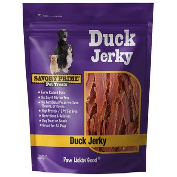Savory Prime duck jerky dog treats 48 oz