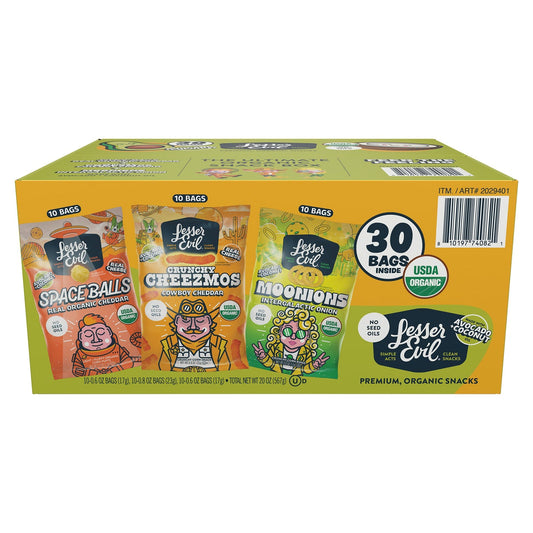 Lesser Evil Organic Snacks variety pack 30-count