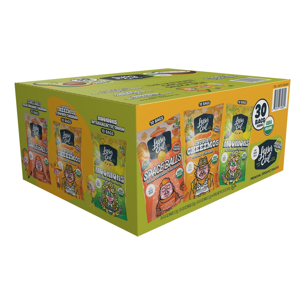 Organic single-serve snack variety pack by Lesser Evil