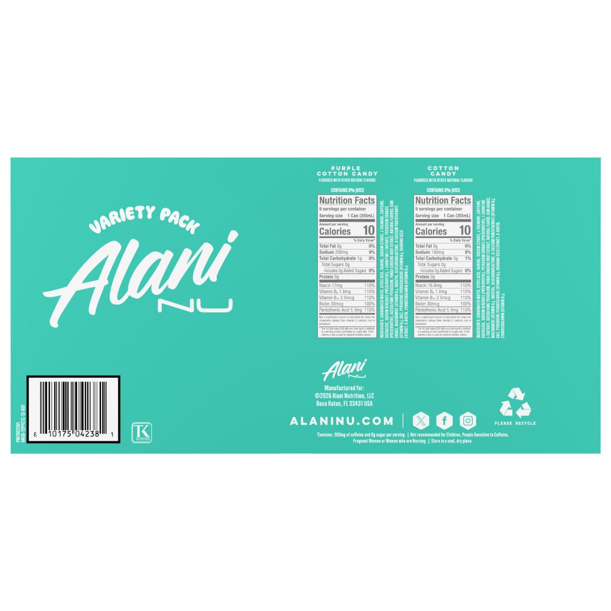 Alani Nu Cotton Candy zero sugar energy drink