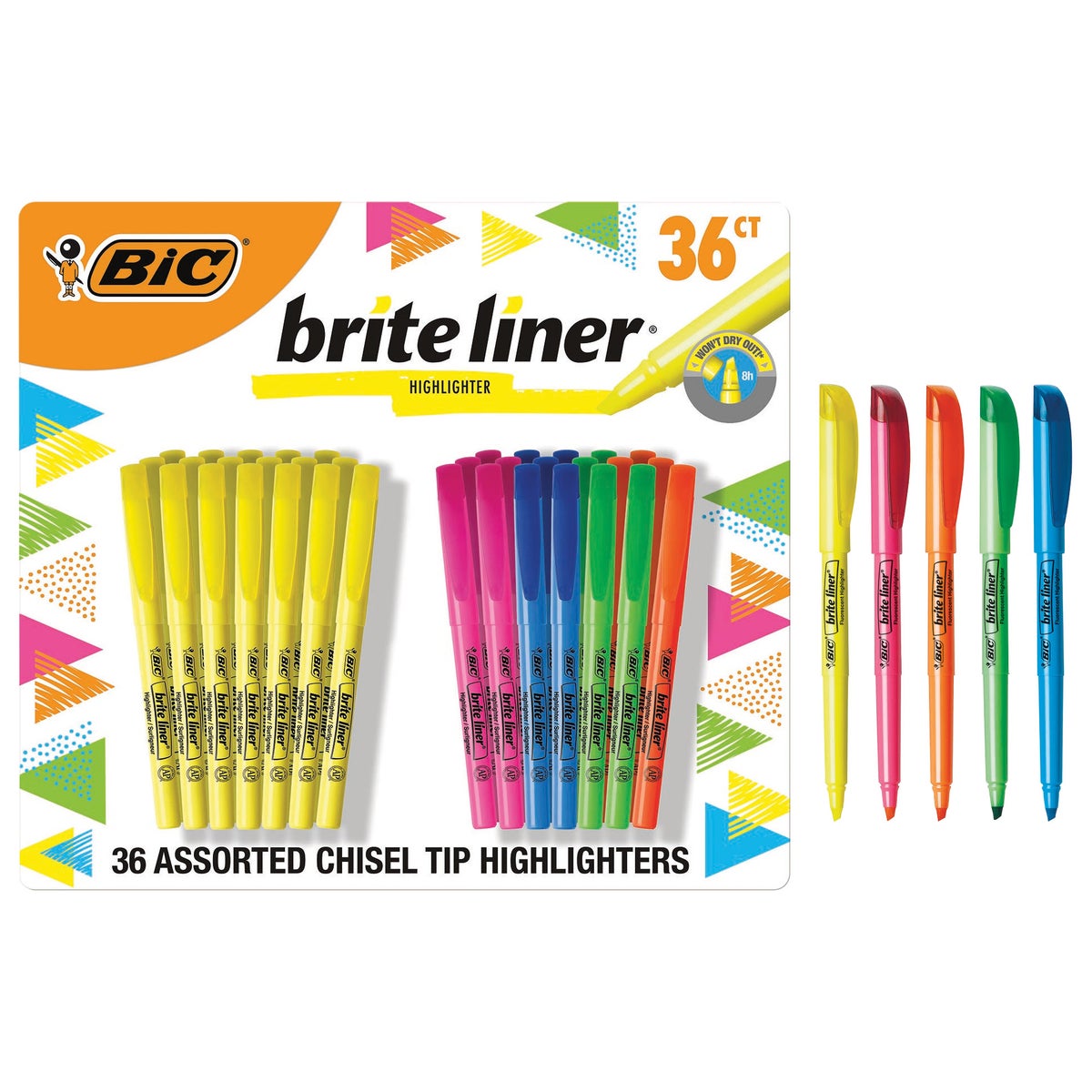 BIC Brite Liner assorted highlighters 36-count pack