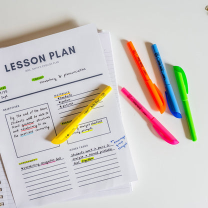 BIC fluorescent ink highlighters for notes and documents