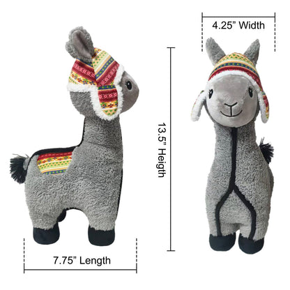 Delca llama dog toy pair for playtime