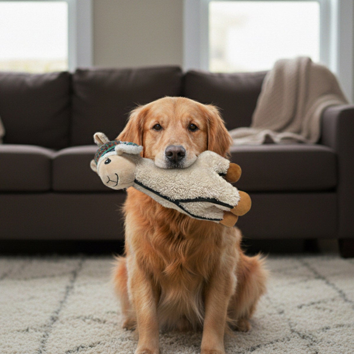 Cute plush dog toys for fetching and chewing