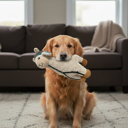 Cute plush dog toys for fetching and chewing