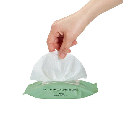 Travel size Kirkland Signature facial wipes
