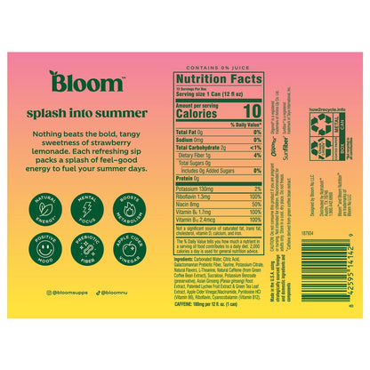 12 fl oz Bloom energy drink can