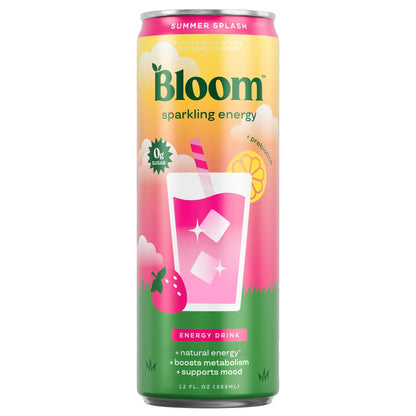 Bloom Summer Splash energy drink pack of 12