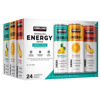 Kirkland Signature sparkling energy drink variety pack 24 cans