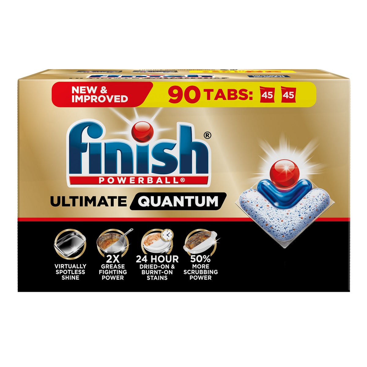 Finish Quantum dishwasher detergent tabs 90 count