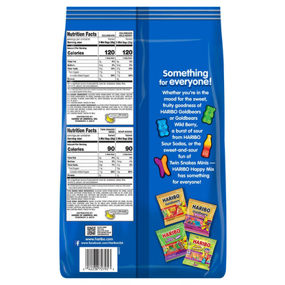 Haribo gummy candy assortment with Goldbears