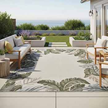 G.A. Gertmenian Laguna Molokai Ivory indoor outdoor area rug
