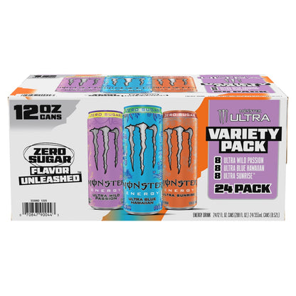 Monster Ultra Variety Pack 24-count energy drink case