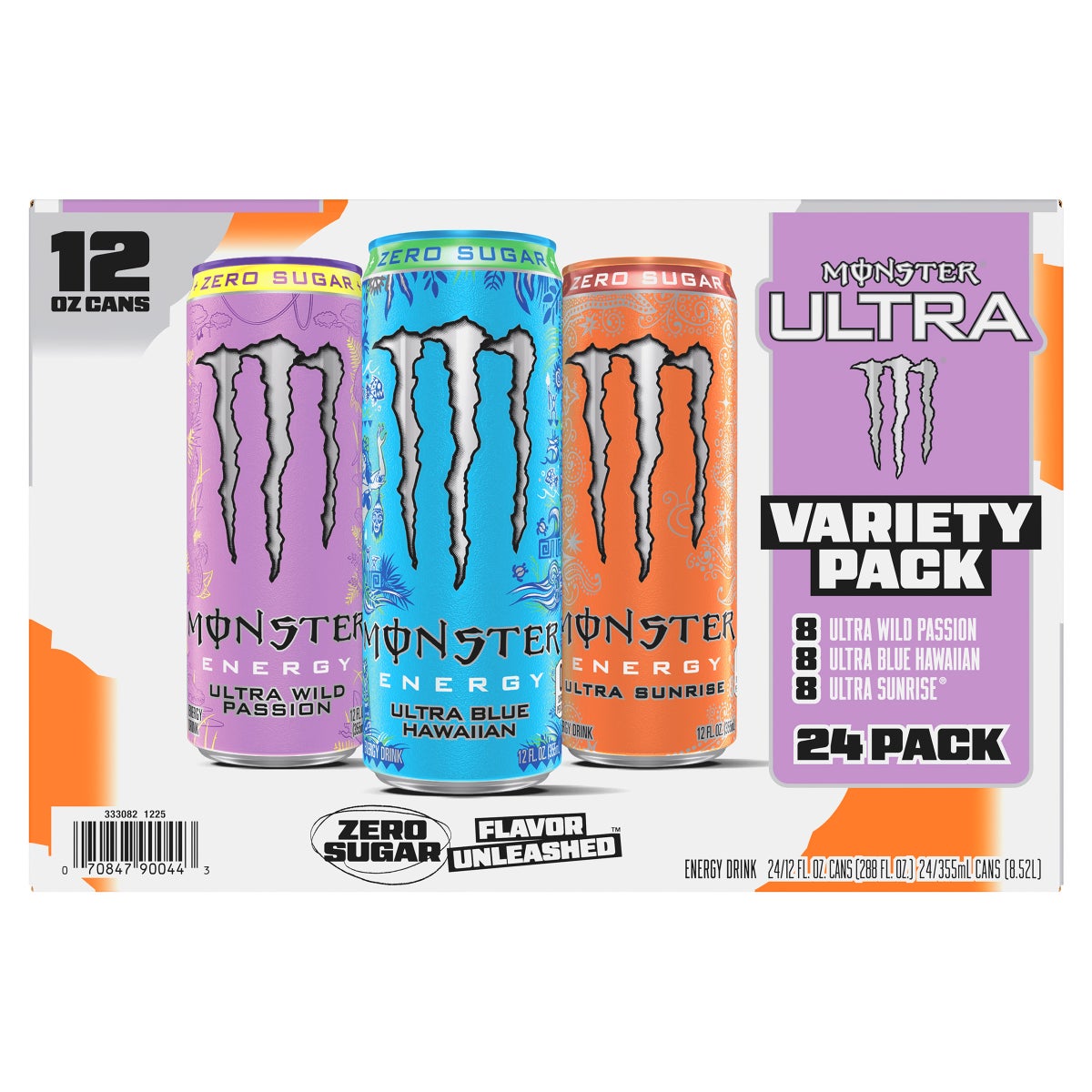 12 fl oz Monster Ultra variety pack beverage cans